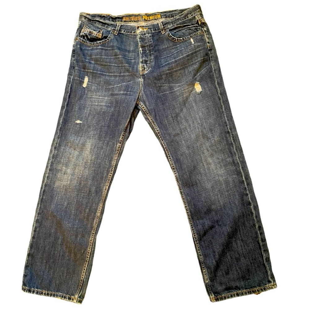 Hilfiger Premium “Tommy Jean” 38 x 30 Distressed Relaxed Fit